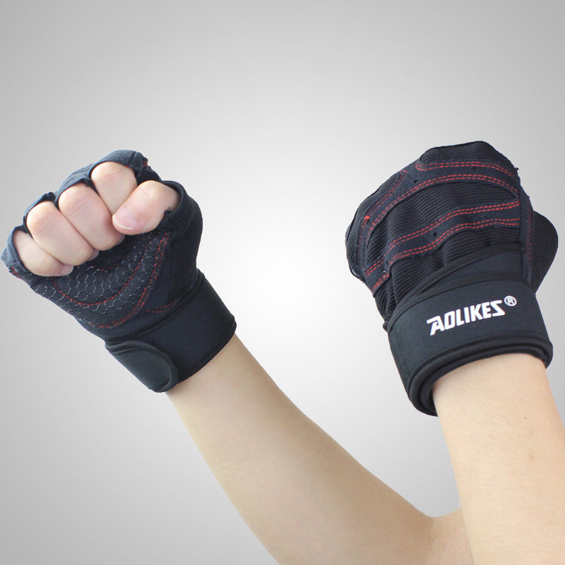 Gants de Musculation Demi-Doigts — Fitness Haltérophilie Respirants Antidérapants