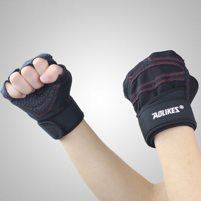 Gants de Musculation Demi-Doigts — Fitness Haltérophilie Respirants Antidérapants