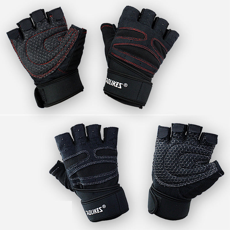 Gants de Musculation Demi-Doigts — Fitness Haltérophilie Respirants Antidérapants
