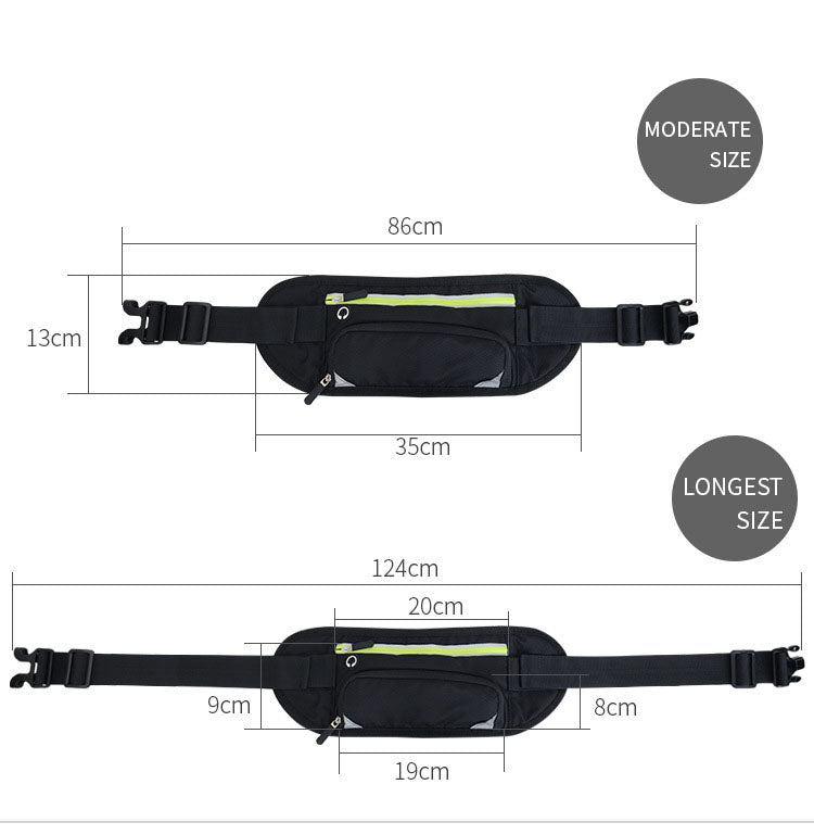 Ceinture de Running Porte-Bidon — Sac Banane Sport Imperméable