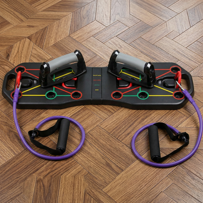 Planche à Pompes Multifonction — Support Fitness Pliable avec Corde