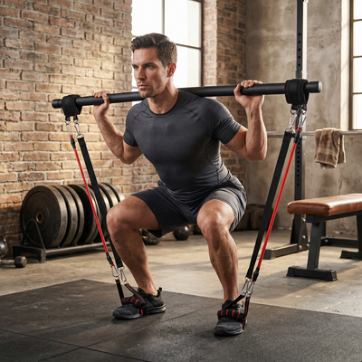 Kit Barre Pilates avec Bandes de Résistance — Gym Maison Complet