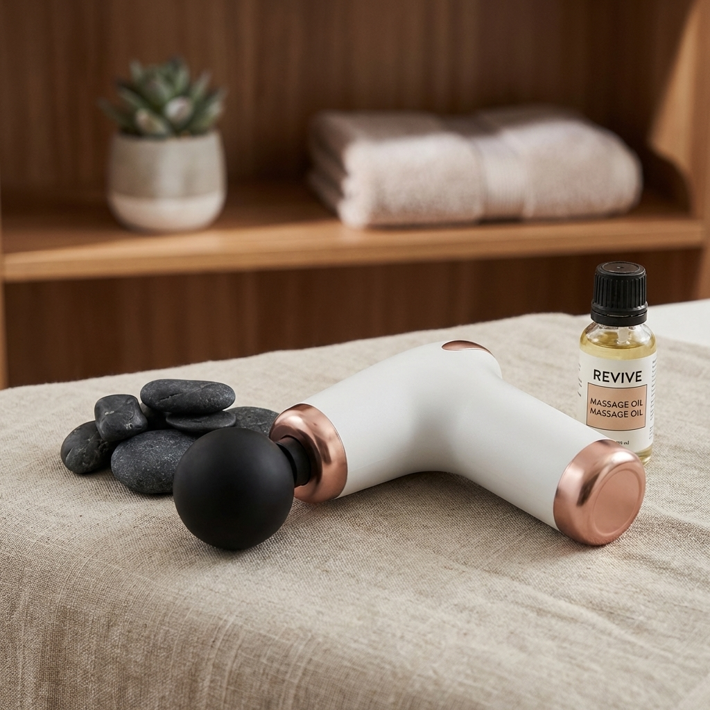 Pistolet de Massage Compact — Récupération Musculaire Silencieuse